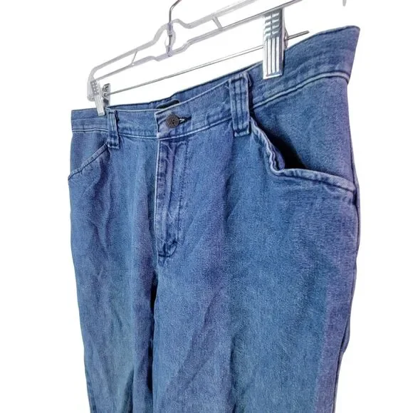 Riders by LEE Womens Size 10P Blue Solid Mom Jeans - Picture 3 of 11